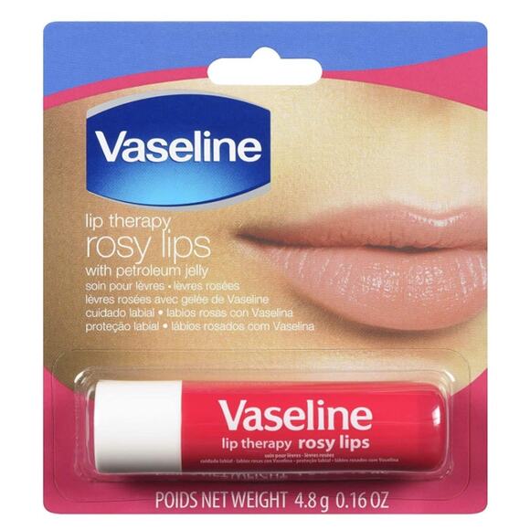 Vaseline Lip Therapy Rosy Lips Lip Balm Petroleum Jelly 4.8 g/0.16oz NEW - Picture 1 of 6